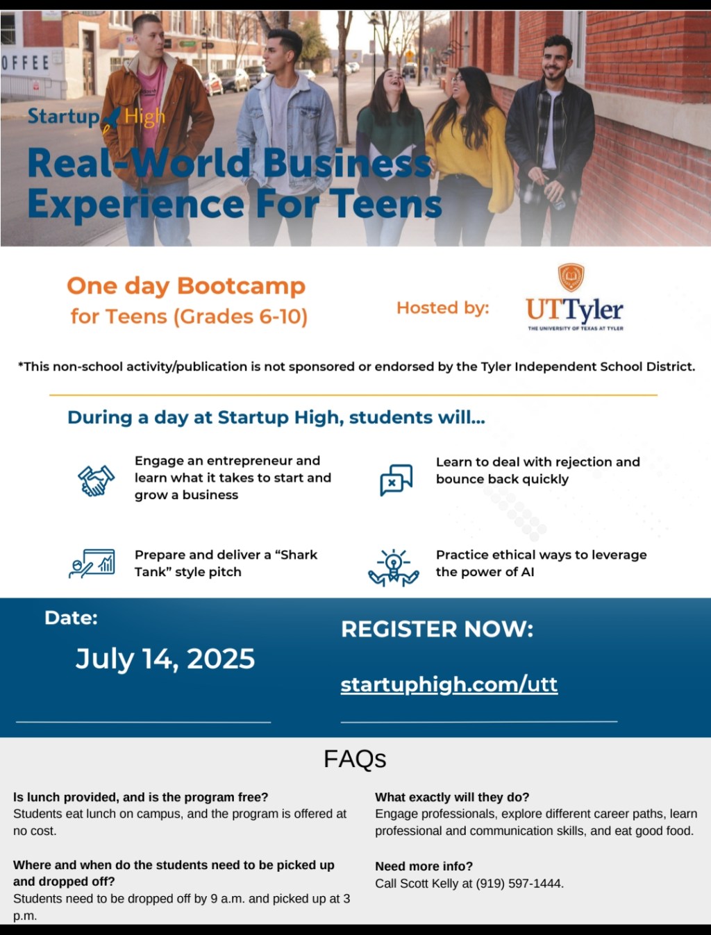 Registration Open for Free UT Tyler Innovation Day&nbsp;Camp&nbsp;